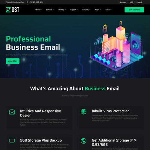 web hosting site themes
