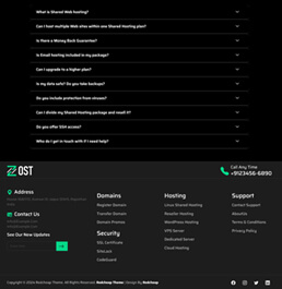 web hosting platform templates