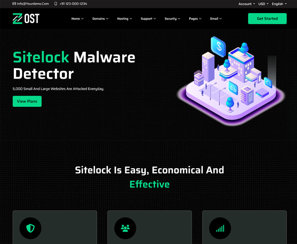 hosting website templates