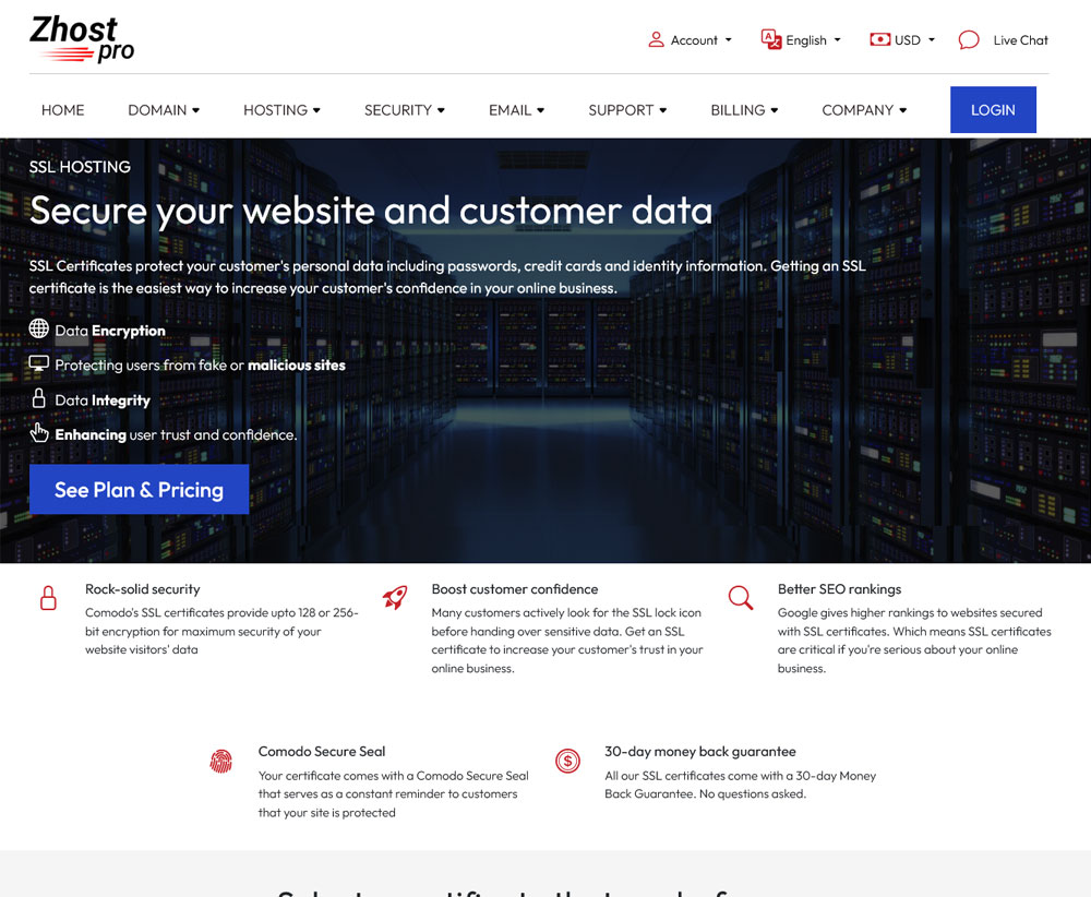 hosting website templates