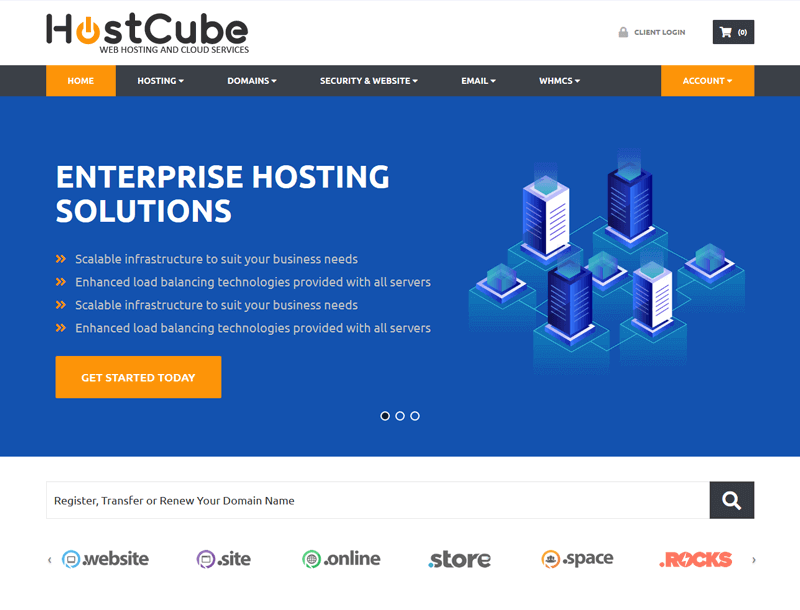 host cube whmcs premium features theme