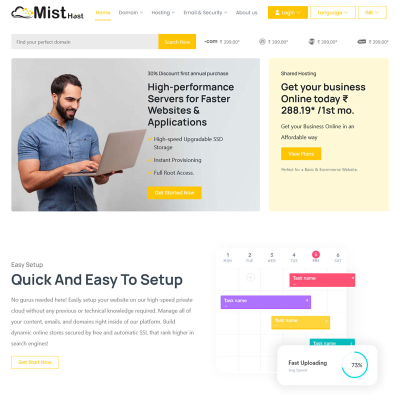 mist host html template