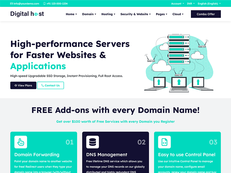 Digital Host html template