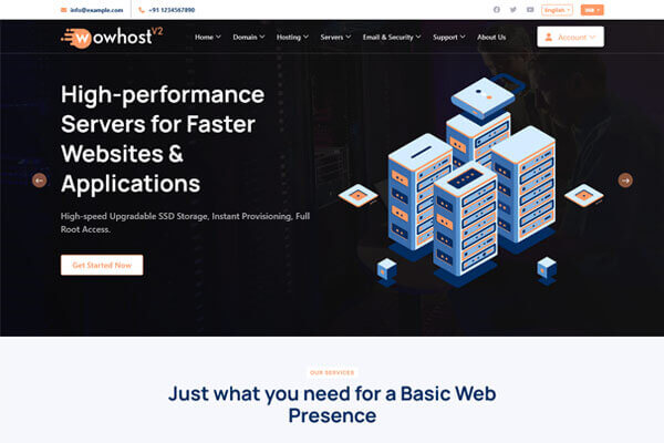 Wowhost v2 html template